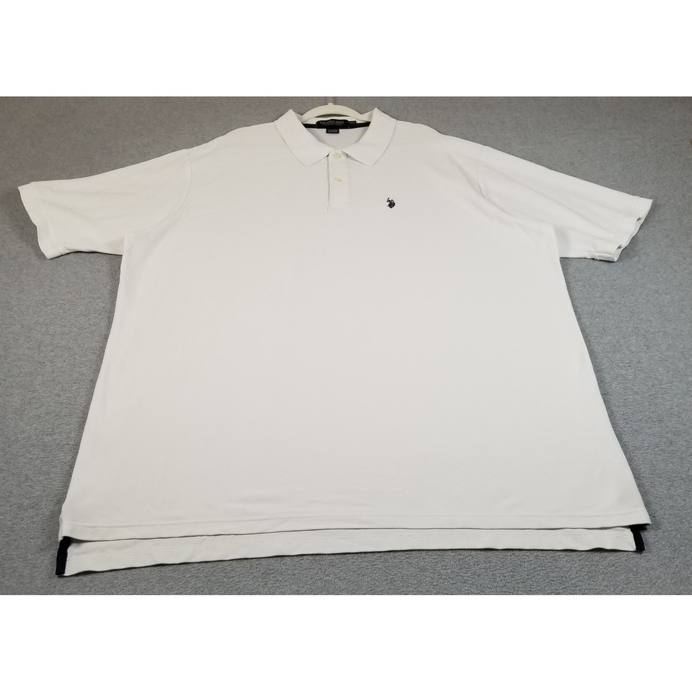 U.S. Polo Assn. Polo Shirt Mens 4XLT White Ultimate Pique Short Sleeve Casual
